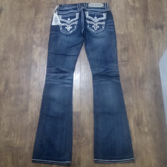 Rock Revival Women's Jeans 26 Bootcut Maria Embellished Shimmer NWOT - Picture 5 of 13